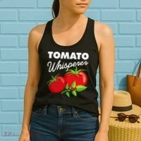 Tomato Whisperer Funny Vegan Farmer Garden Farm Lover Outfit Women's Tank Top thumb 2