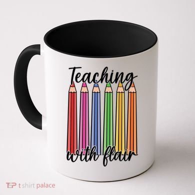 Teaching With Flair Colorful Pencil School Coffee Mug