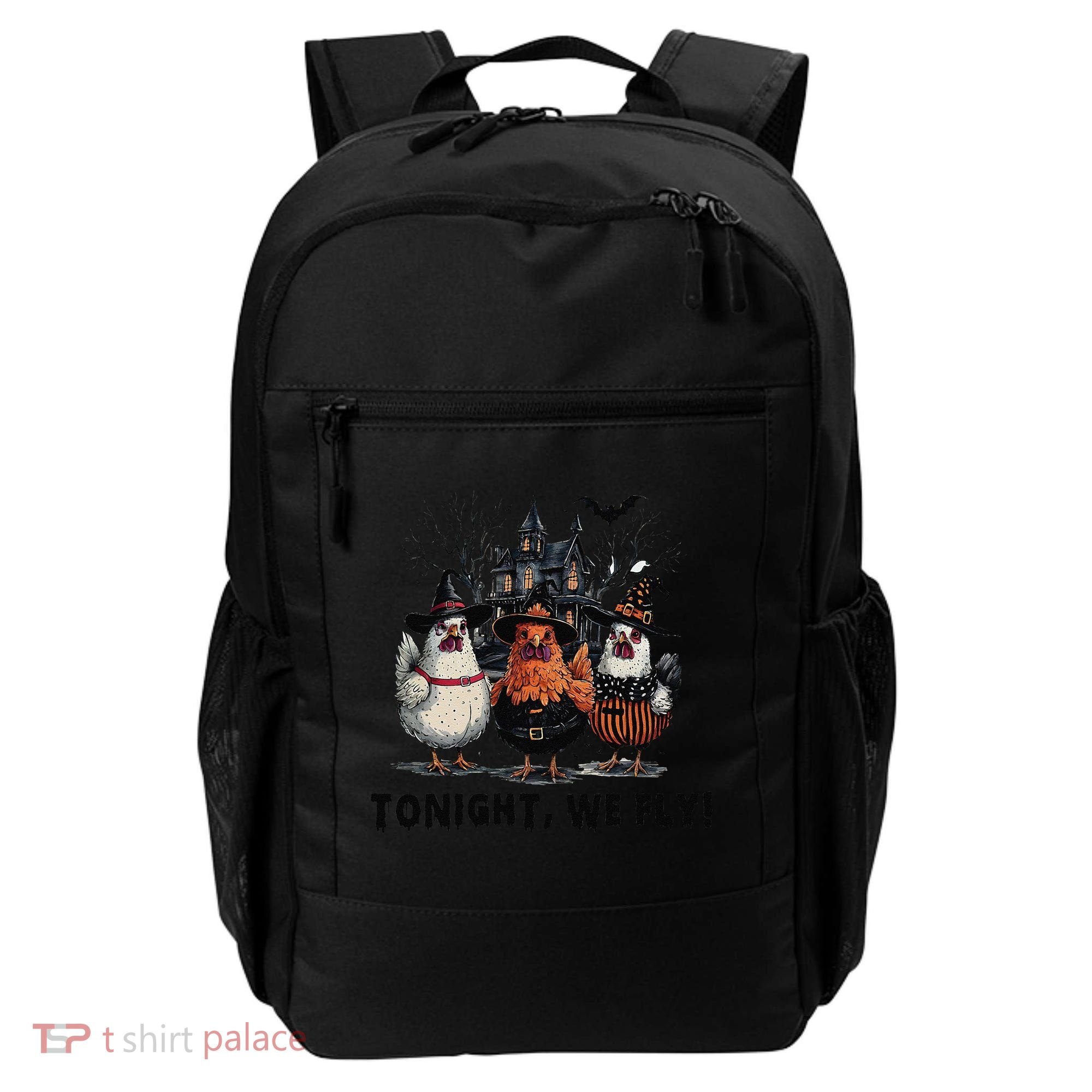 Tonight We Fly Funny Chicken Halloween Spooky Season Backpack