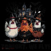 Tonight We Fly Funny Chicken Halloween Spooky Season Coffee Mug thumb 5