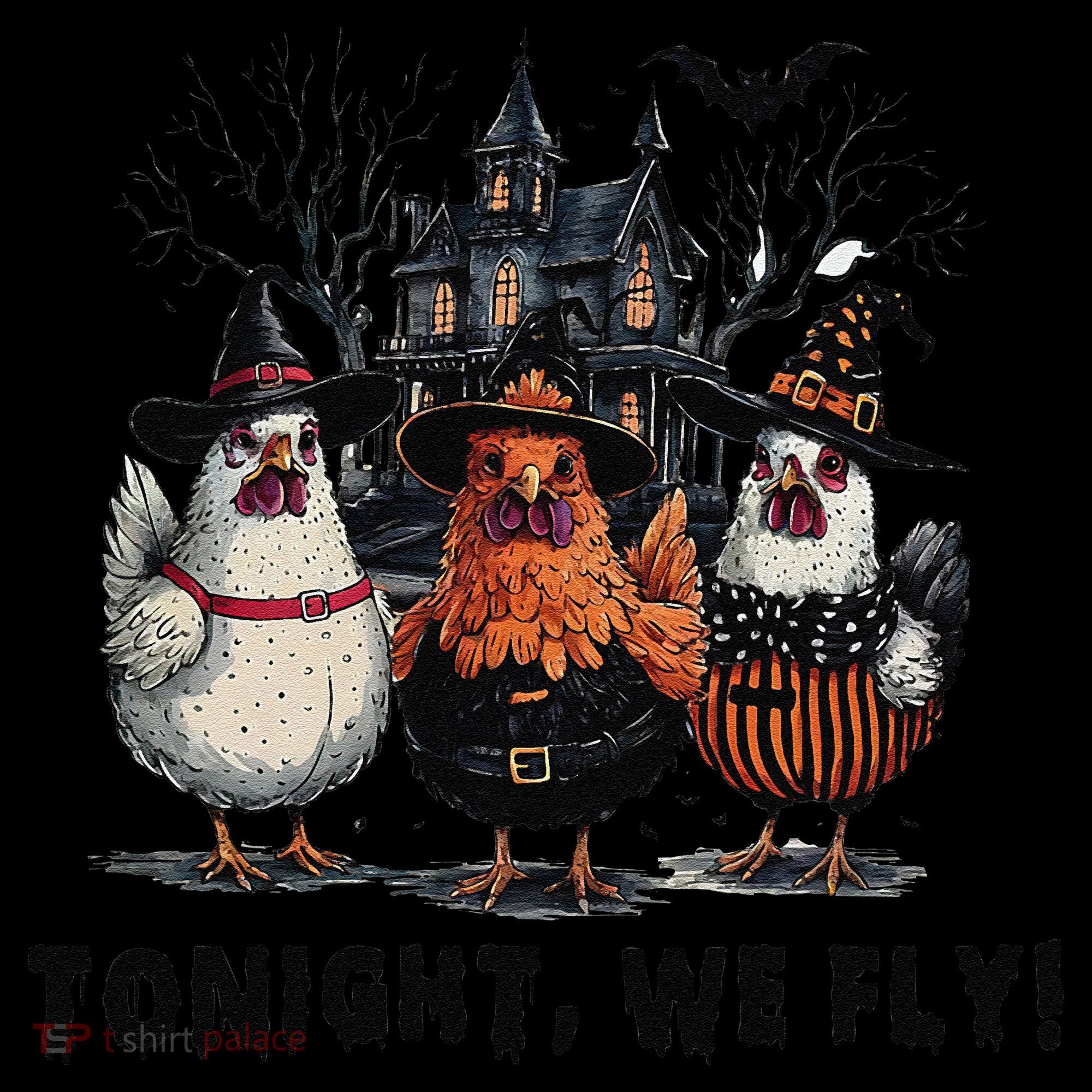 Tonight We Fly Funny Chicken Halloween Spooky Season Coffee Mug