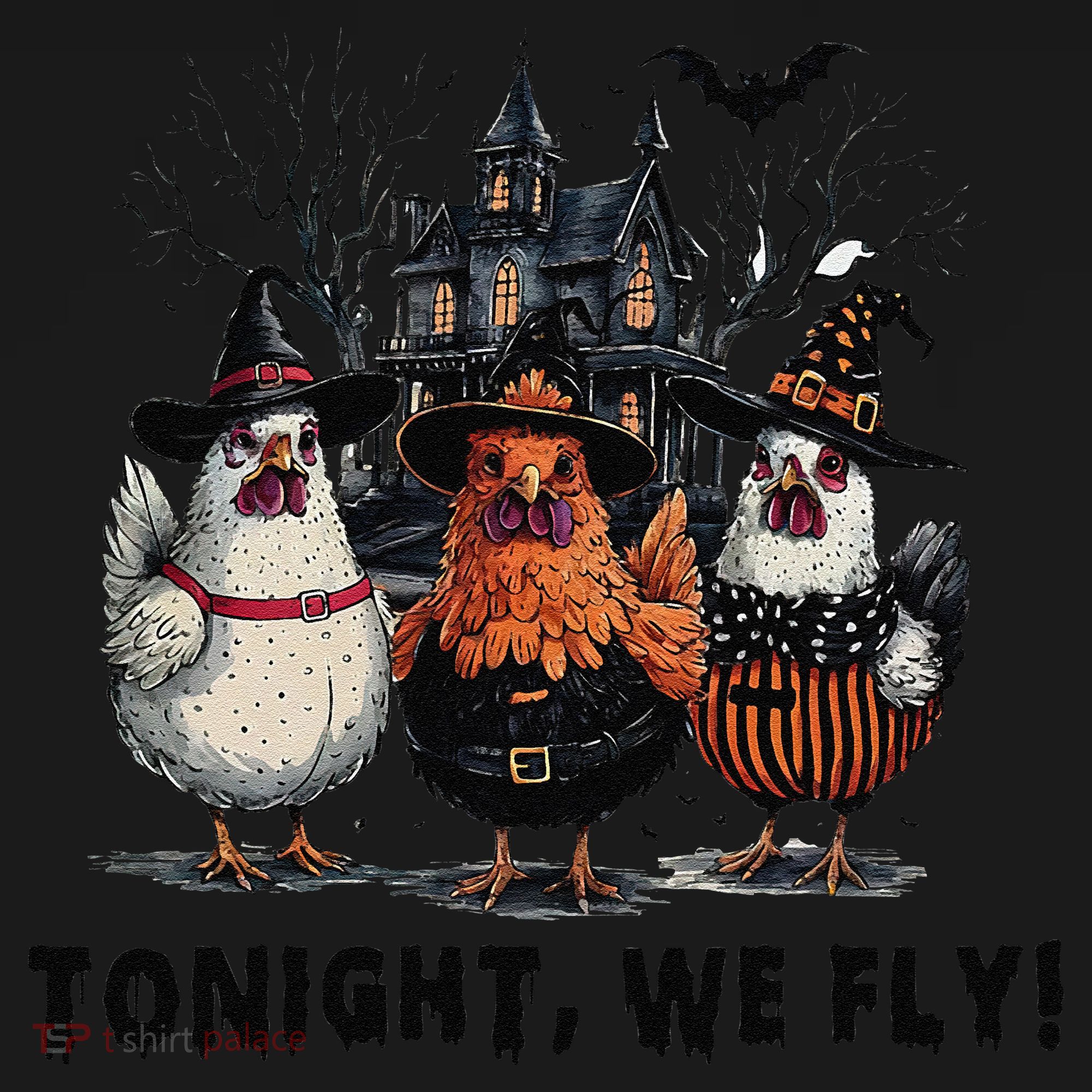 Tonight We Fly Funny Chicken Halloween Spooky Season Women's Hoodie