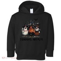 Tonight We Fly Funny Chicken Halloween Spooky Season Toddler Hoodie thumb 0