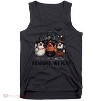 Tonight We Fly Funny Chicken Halloween Spooky Season Tank Top thumb 0
