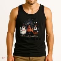 Tonight We Fly Funny Chicken Halloween Spooky Season Tank Top thumb 3