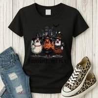 Tonight We Fly Funny Chicken Halloween Spooky Season Women's T-Shirt thumb 3