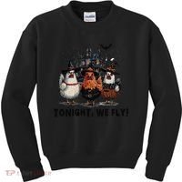 Tonight We Fly Funny Chicken Halloween Spooky Season Kids Sweatshirt thumb 0