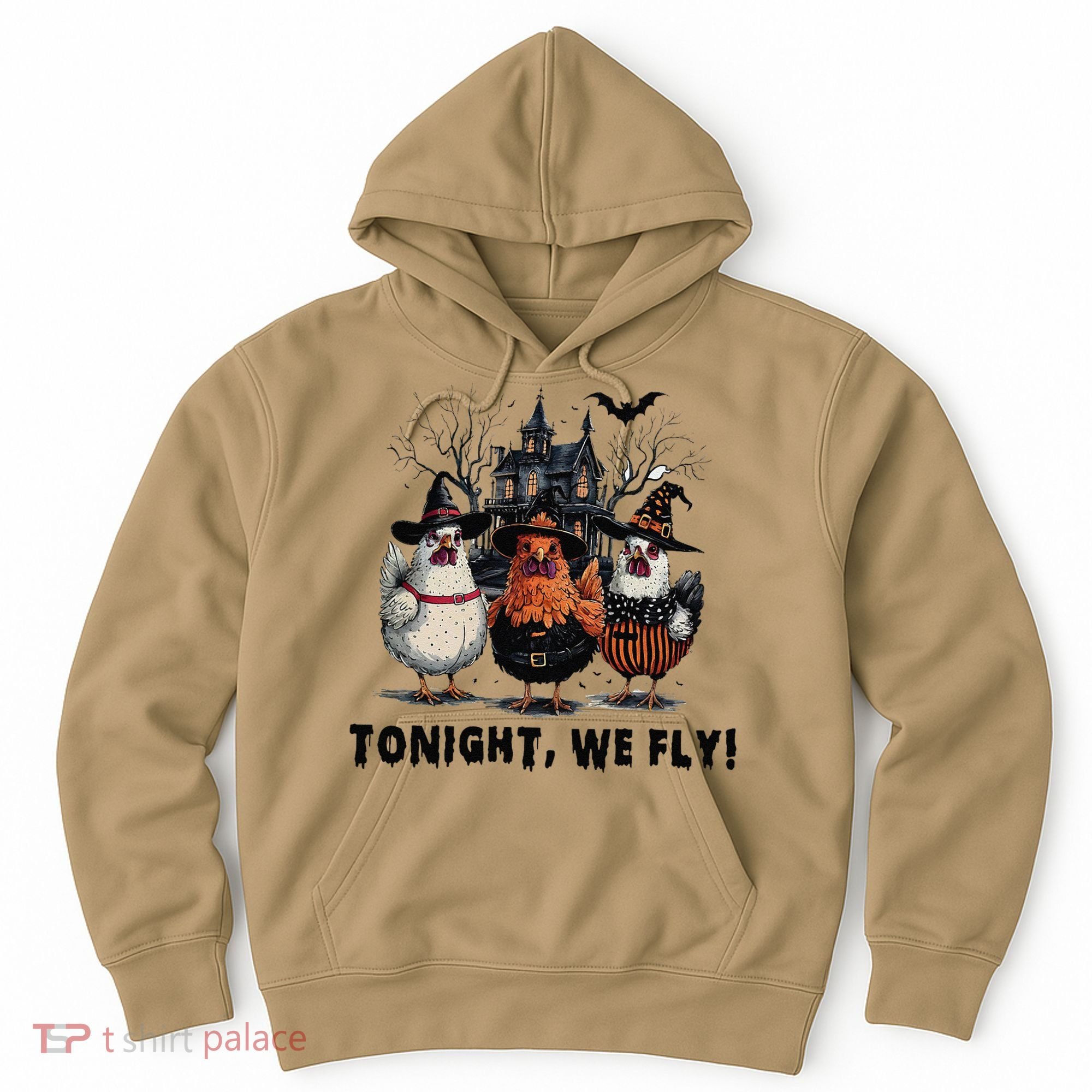 Tonight We Fly Funny Chicken Halloween Spooky Season Hoodie