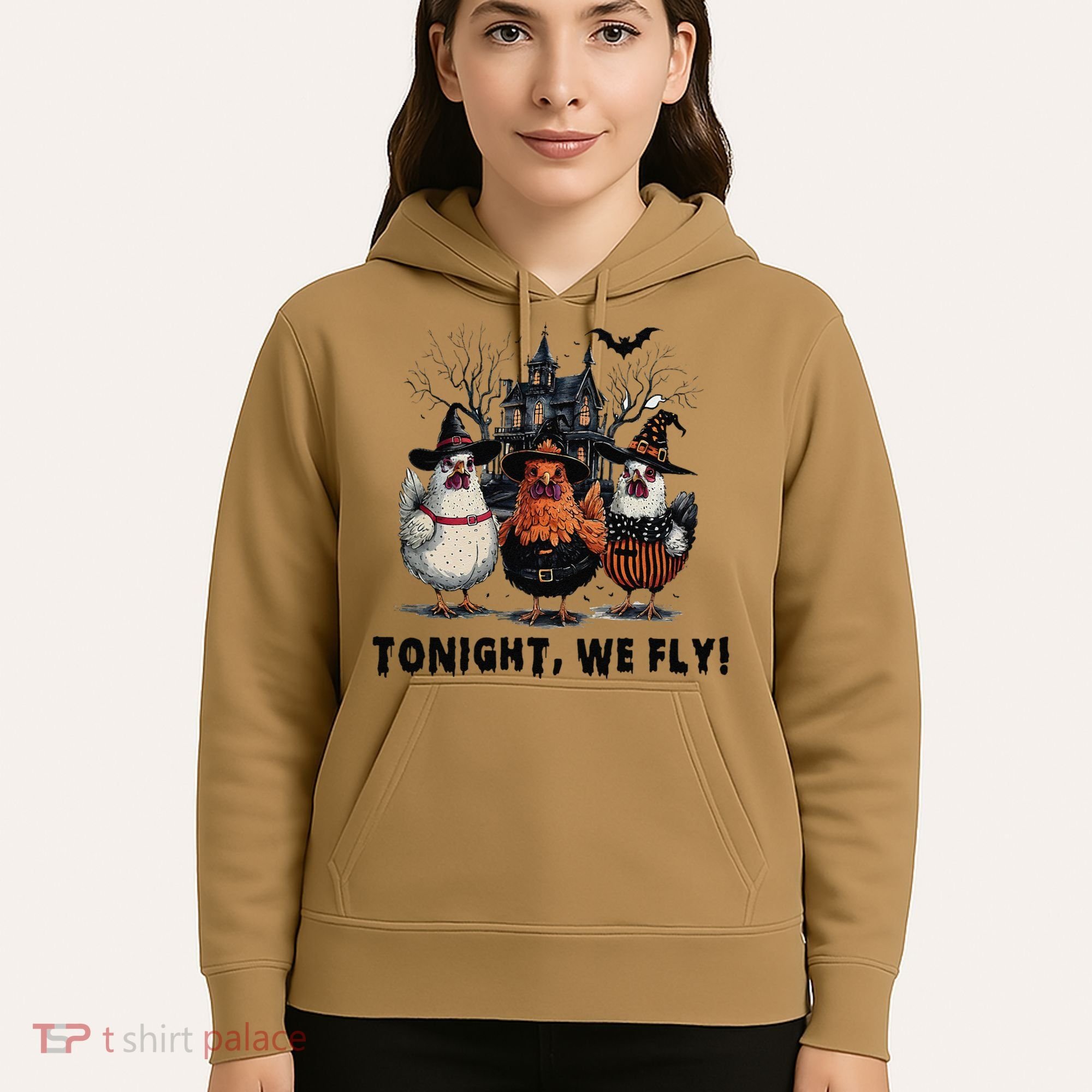 Tonight We Fly Funny Chicken Halloween Spooky Season Hoodie