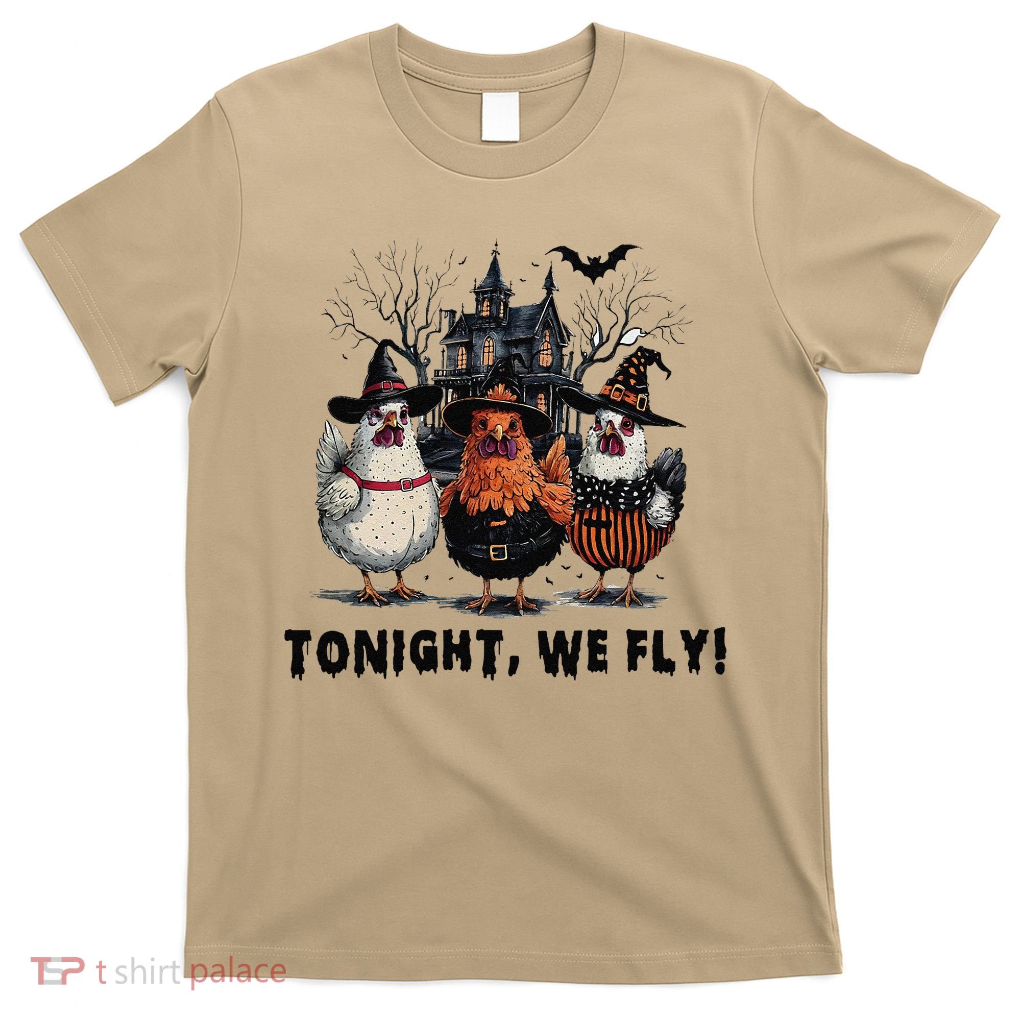 Tonight We Fly Funny Chicken Halloween Spooky Season T-Shirt