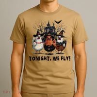 Tonight We Fly Funny Chicken Halloween Spooky Season T-Shirt thumb 3