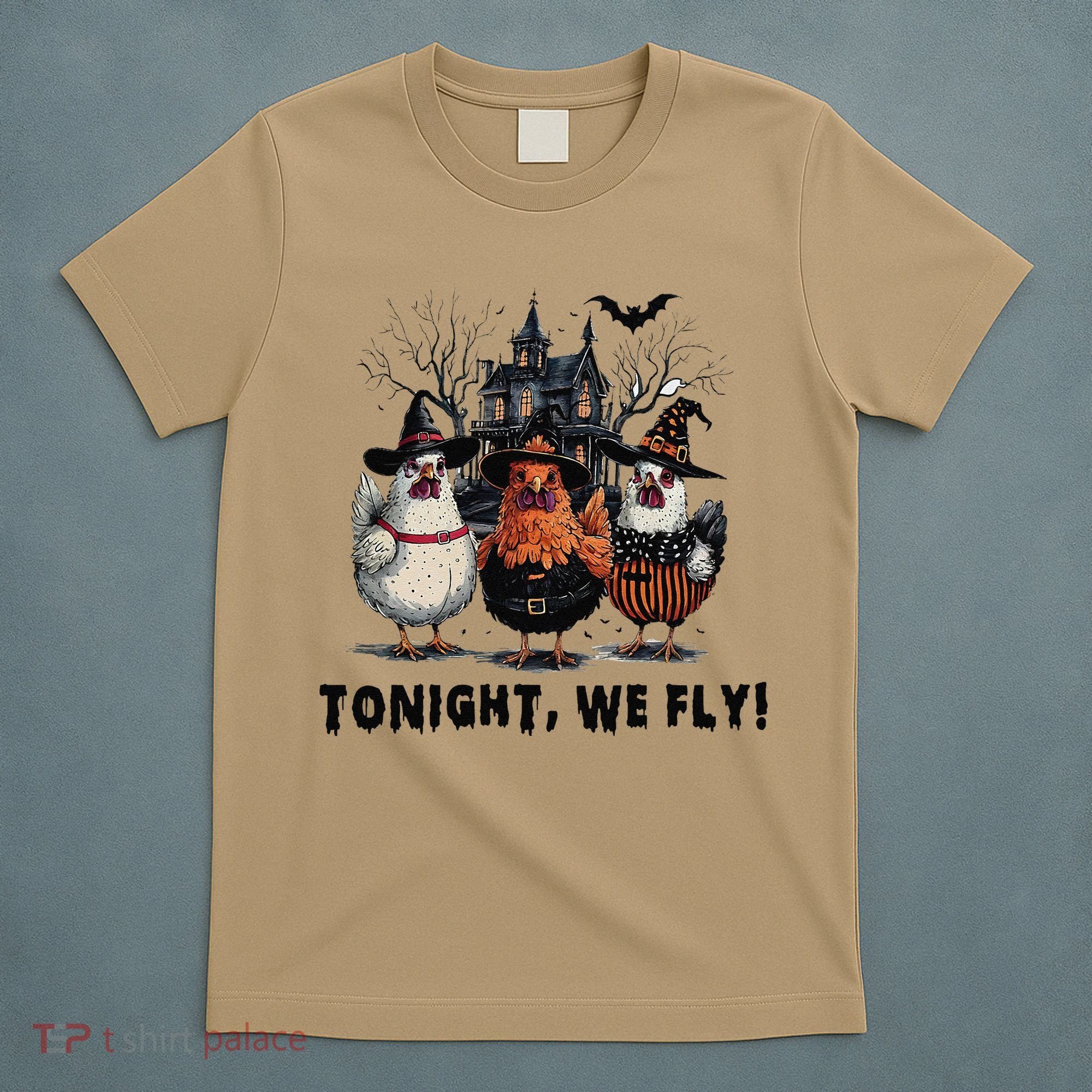 Tonight We Fly Funny Chicken Halloween Spooky Season T-Shirt
