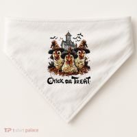 Tonight We Fly Halloween Chicken Fall Farm Animals USA-Made Doggie Bandana thumb 0