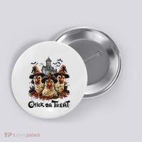 Tonight We Fly Halloween Chicken Fall Farm Animals Button thumb 0