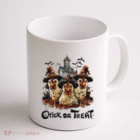 Tonight We Fly Halloween Chicken Fall Farm Animals Coffee Mug thumb 1