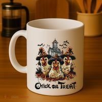 Tonight We Fly Halloween Chicken Fall Farm Animals Coffee Mug thumb 4