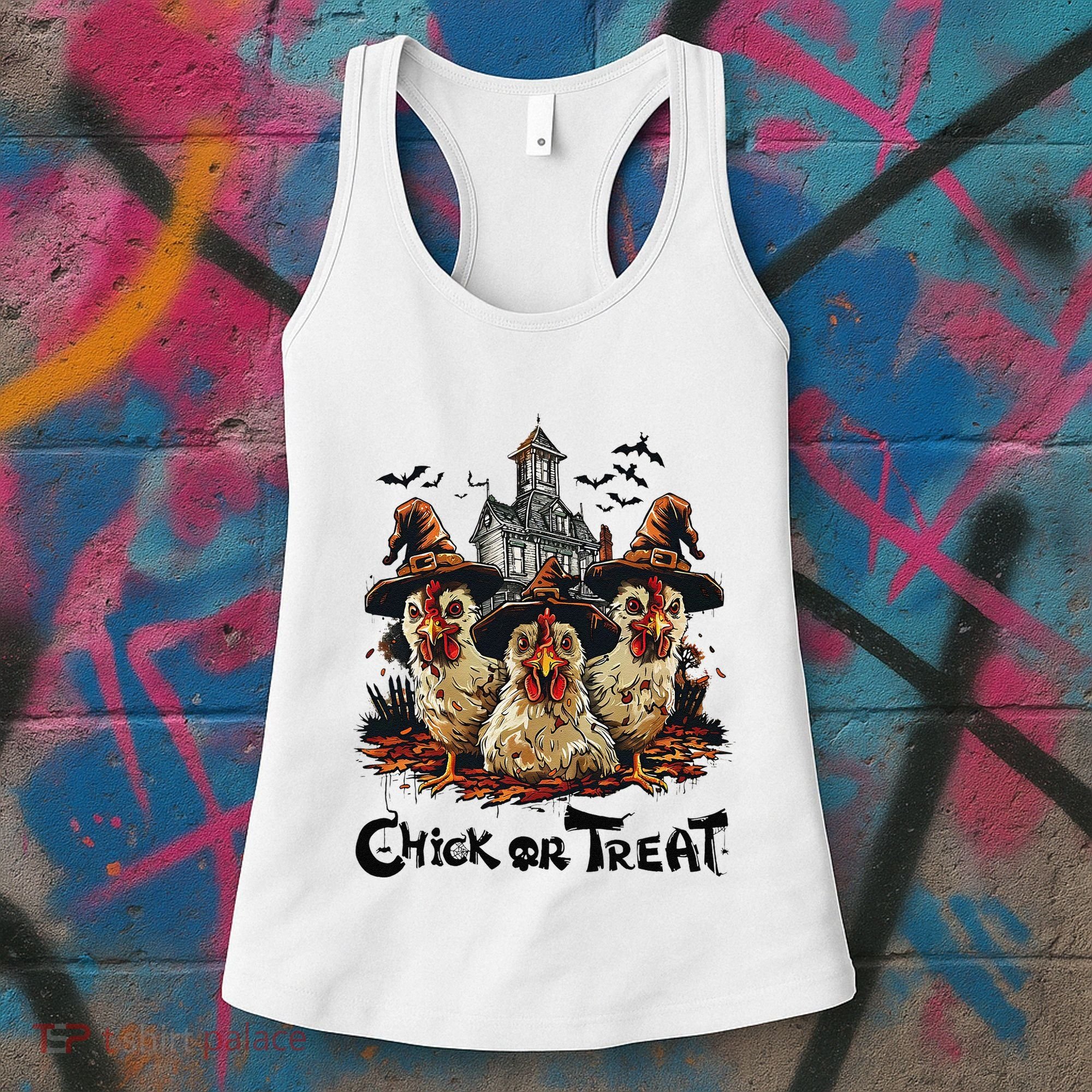 Tonight We Fly Halloween Chicken Fall Farm Animals Women's Tank Top