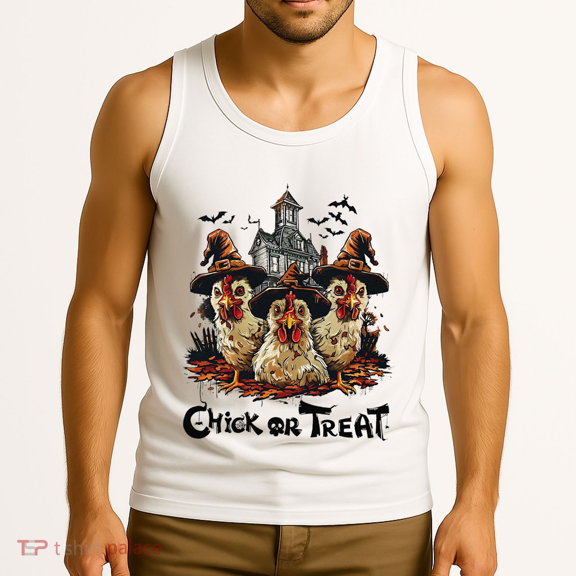 Tonight We Fly Halloween Chicken Fall Farm Animals Tank Top