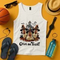 Tonight We Fly Halloween Chicken Fall Farm Animals Tank Top thumb 4