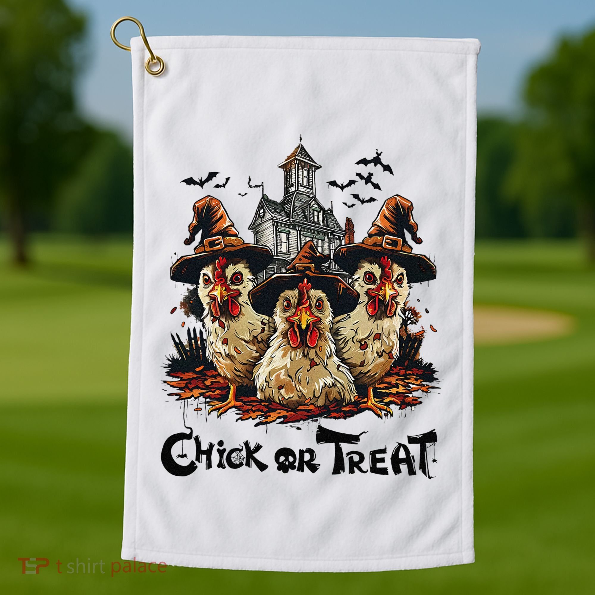Tonight We Fly Halloween Chicken Fall Farm Animals Golf Towel