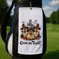 Tonight We Fly Halloween Chicken Fall Farm Animals Golf Towel thumb 2