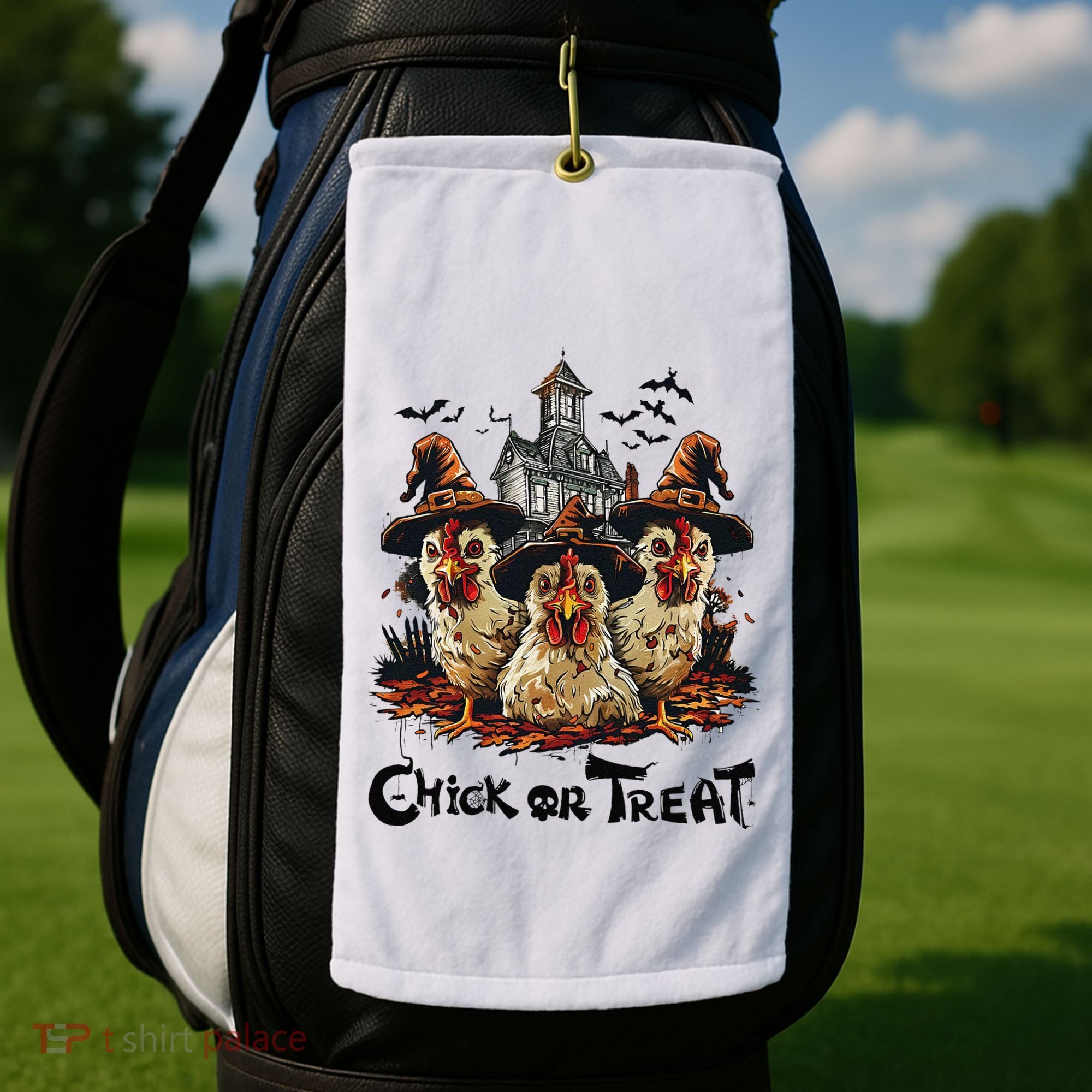 Tonight We Fly Halloween Chicken Fall Farm Animals Golf Towel