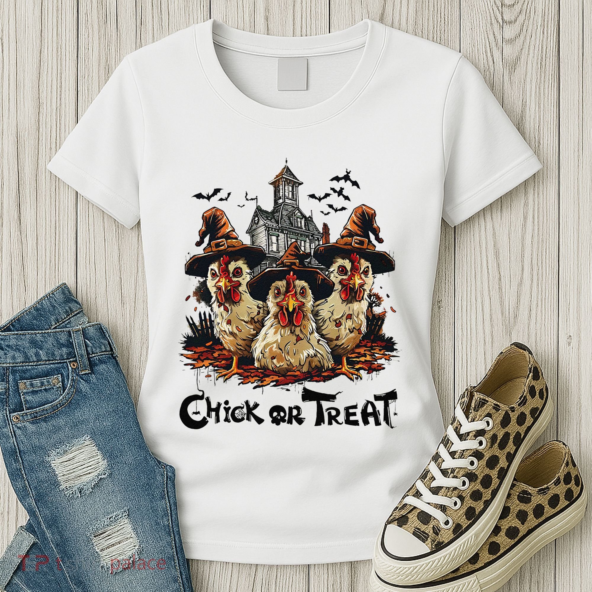Tonight We Fly Halloween Chicken Fall Farm Animals Women's T-Shirt