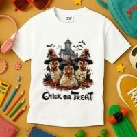 Tonight We Fly Halloween Chicken Fall Farm Animals Kids T-Shirt thumb 3
