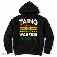 Taino Warrior Flag Native American Arawak Boriken Borinquen Hoodie thumb 0