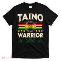 Taino Warrior Flag Native American Arawak Boriken Borinquen T-Shirt thumb 0