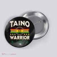 Taino Warrior Flag Native American Arawak Boriken Borinquen Button thumb 0