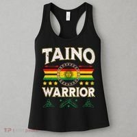 Taino Warrior Flag Native American Arawak Boriken Borinquen Women's Tank Top thumb 3