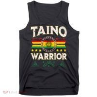 Taino Warrior Flag Native American Arawak Boriken Borinquen Tank Top thumb 0