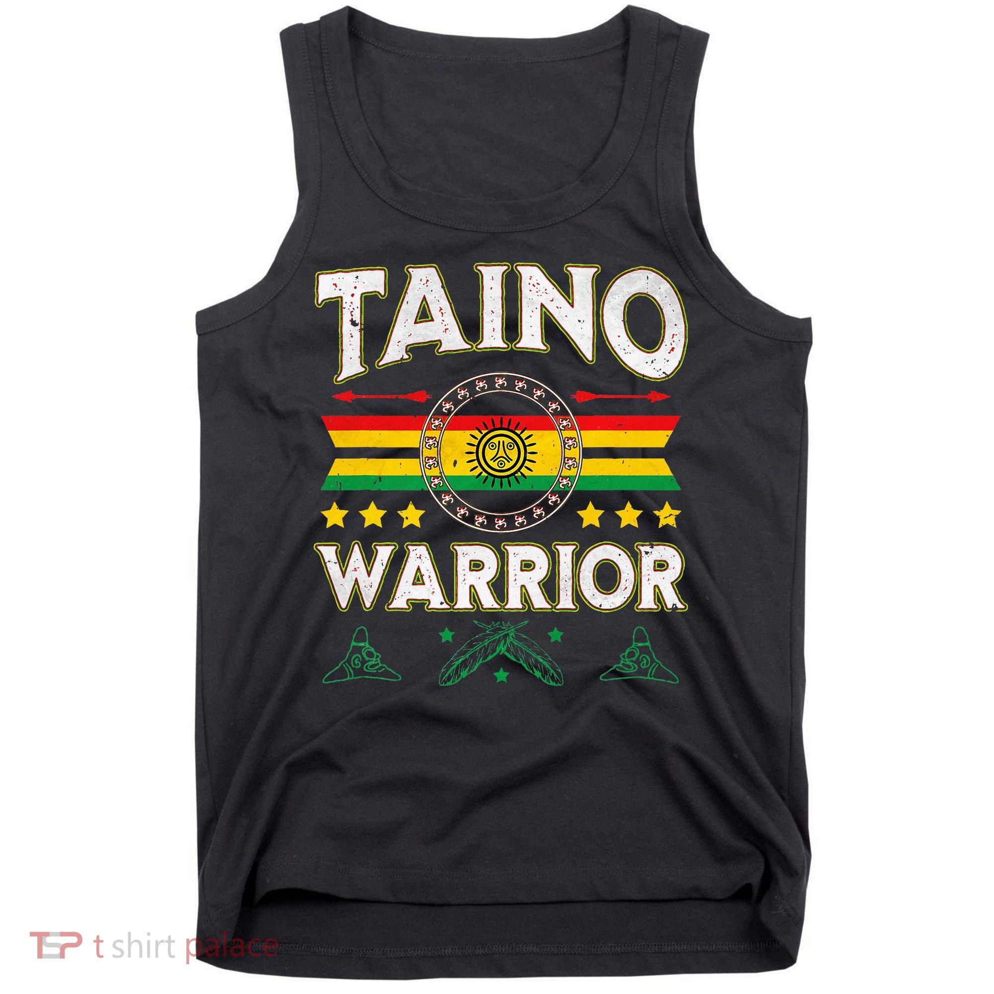 Taino Warrior Flag Native American Arawak Boriken Borinquen Tank Top