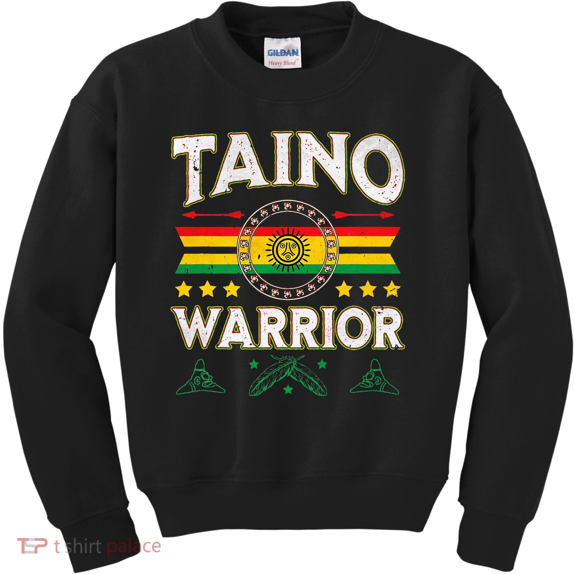 Taino Warrior Flag Native American Arawak Boriken Borinquen Kids Sweatshirt