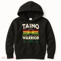 Taino Warrior Flag Native American Arawak Boriken Borinquen Kids Hoodie thumb 0
