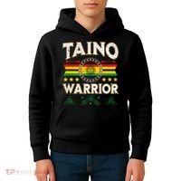 Taino Warrior Flag Native American Arawak Boriken Borinquen Kids Hoodie thumb 4