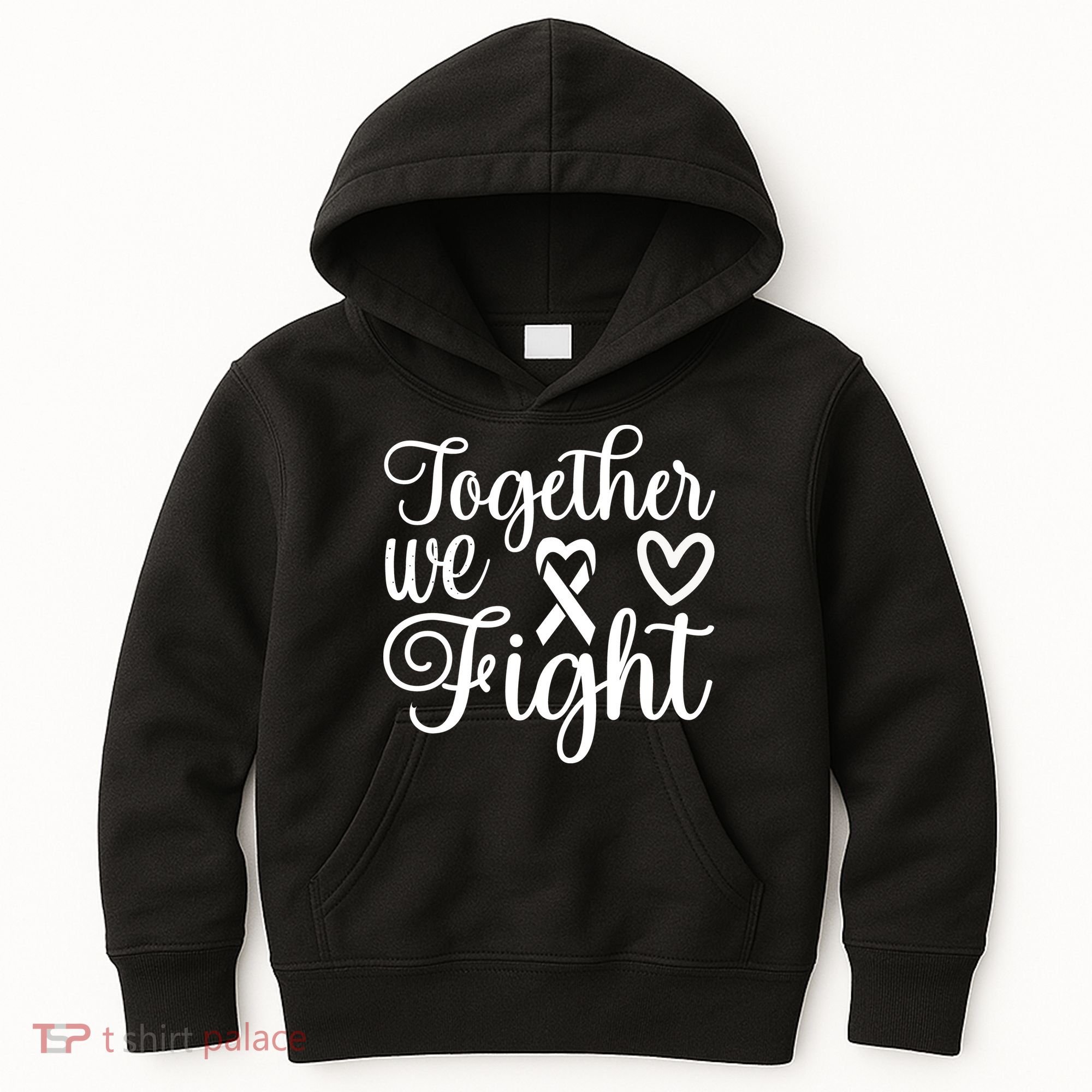 Together We Fight Breast Cancer Awareness Kids Hoodie