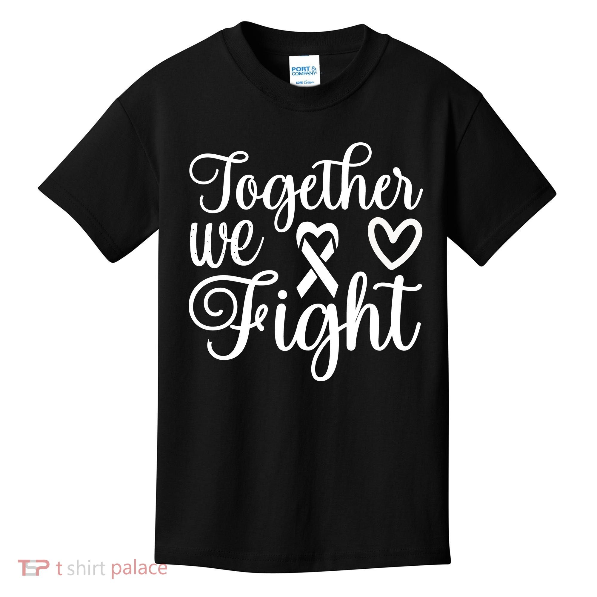 Together We Fight Breast Cancer Awareness Kids T-Shirt