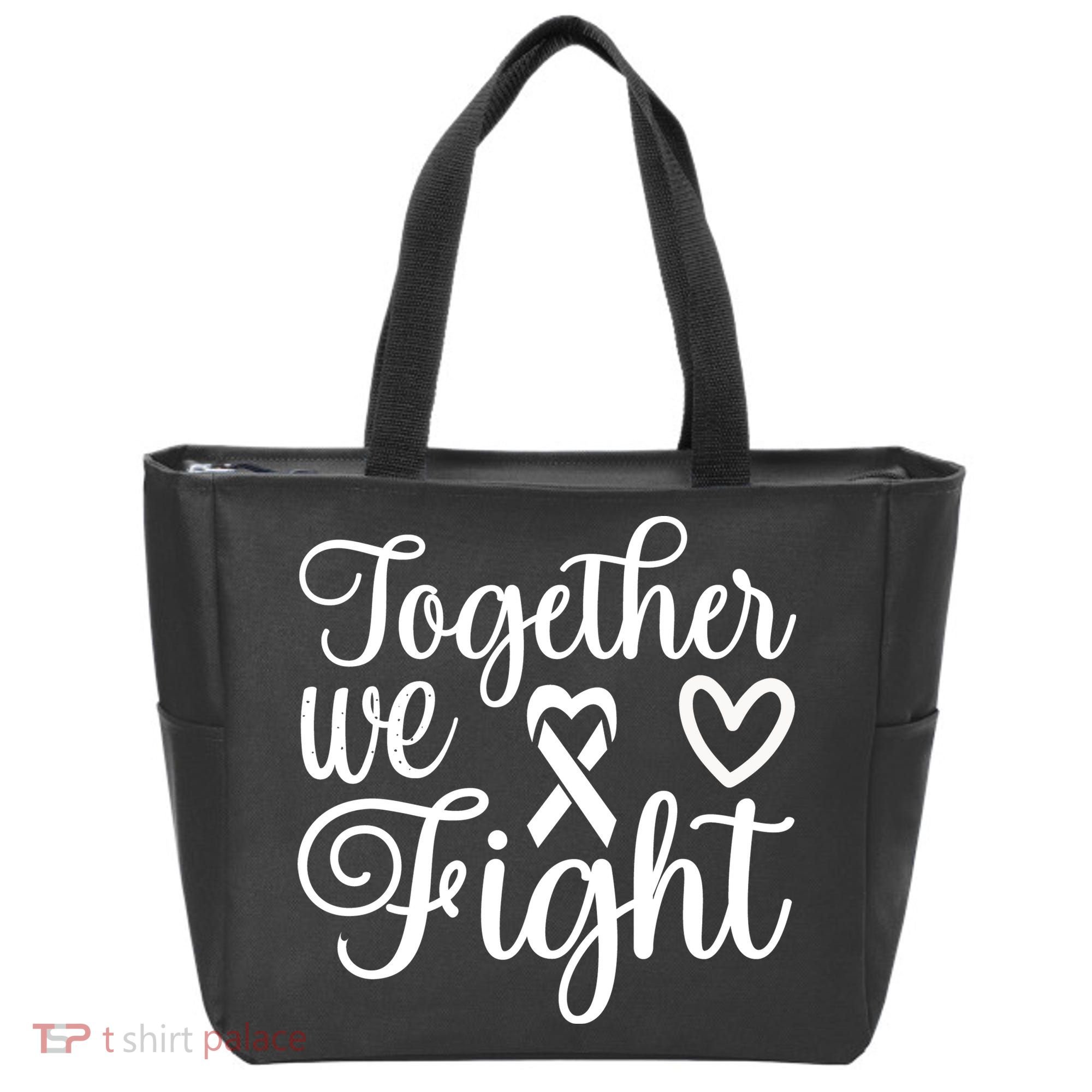 Together We Fight Breast Cancer Awareness Tote Bag
