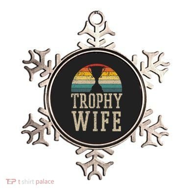 Trophy Wife Funny Vintage Wedding Anniversary Ornament