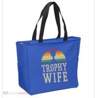Trophy Wife Funny Vintage Wedding Anniversary Tote Bag thumb 2