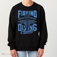 The Weekend Forecast Is Ocean Fishing And Diving Women's Sweatshirt thumb 0