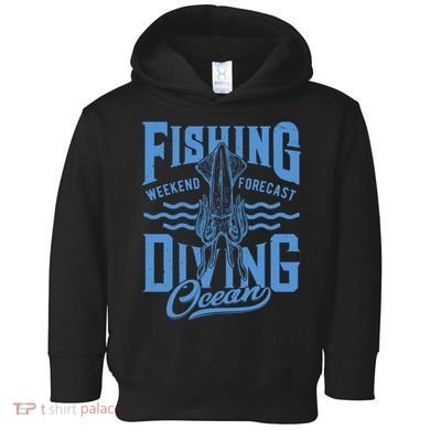 The Weekend Forecast Is Ocean Fishing And Diving Toddler Hoodie