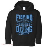 The Weekend Forecast Is Ocean Fishing And Diving Toddler Hoodie thumb 0