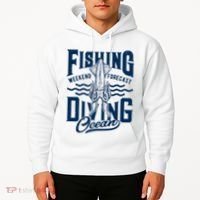 The Weekend Forecast Is Ocean Fishing And Diving Hoodie thumb 2