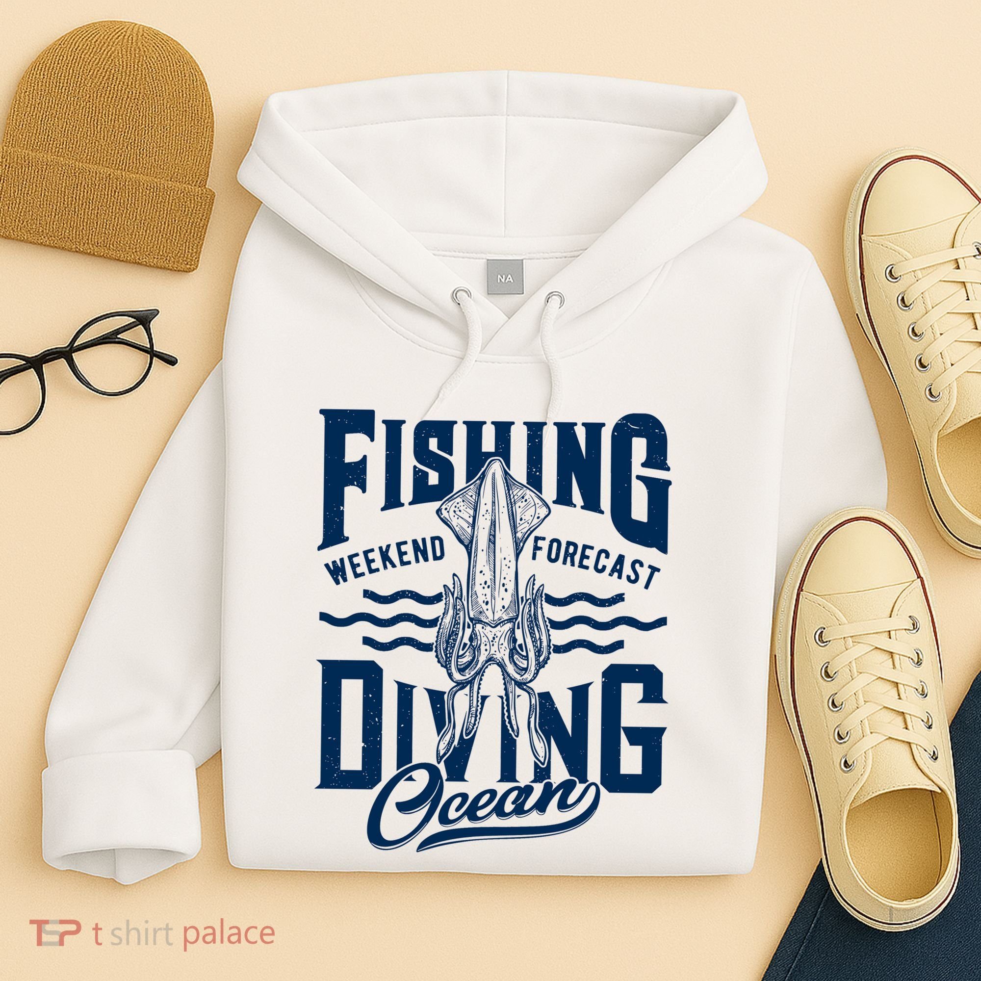 The Weekend Forecast Is Ocean Fishing And Diving Hoodie