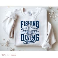 The Weekend Forecast Is Ocean Fishing And Diving Sweatshirt thumb 2