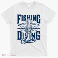 The Weekend Forecast Is Ocean Fishing And Diving T-Shirt thumb 0