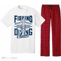 The Weekend Forecast Is Ocean Fishing And Diving Pajama Set thumb 0